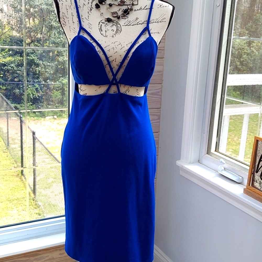 Charlotte Russe cut out w/spaghetti straps dress, large